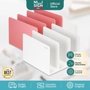 Deli Nusign Book Stand / Pembatas Buku 3 Sekat Mudah Dibersihkan NS006
