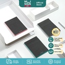 Deli Nusign Notes / Buku Catatan A6 70Lembar Cover Hitam Metalik NS222