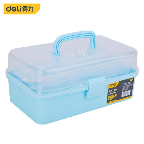 Deli Art Toolbox / Kotak Perkakas Plastik 13" 2 Tingkat DL432013A