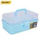 Deli Art Toolbox / Kotak Perkakas Plastik 13" 2 Tingkat DL432013A