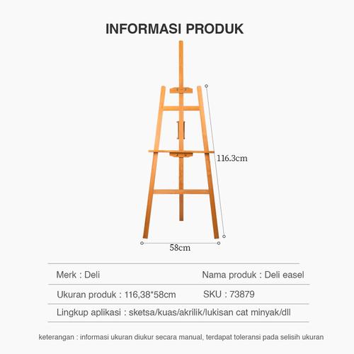 Deli Easel / Stand Meja Kayu Kokoh Untuk Menggambar 116.3x58cm 73879