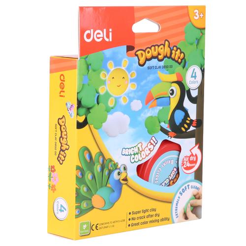 Deli Clay / Mainan Lilin Untuk Anak 4/6/8 Warna Bahan Aman ED850X0