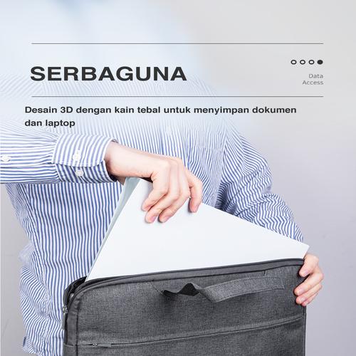 Deli Briefcase Tas Kantor Bahan cationic fabric Waterproof 2sekat 5590