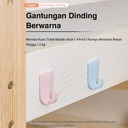 Deli Hook / Hook Gantungan Tempel Dinding 4 pcs Hingga 1.5kg 19353