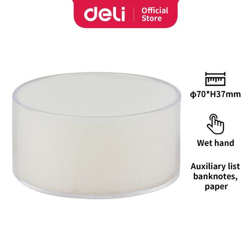 Deli Fingertip Moistener Sponge Alat Pelembab Jari Keuangan Kantor9102