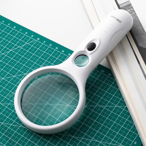Deli Fingertip Magnifier Kaca Pembesar φ75mm/φ65mm Lens E9099/E9098