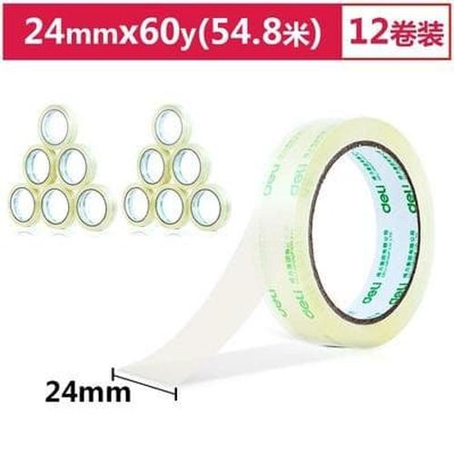 Deli Isolasi bening Lakban 24mmX60yd 12pcs/tube 30133