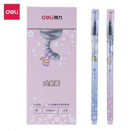 Deli Full Needle Neutral Pen Pulpen Gel 0.38mm A495