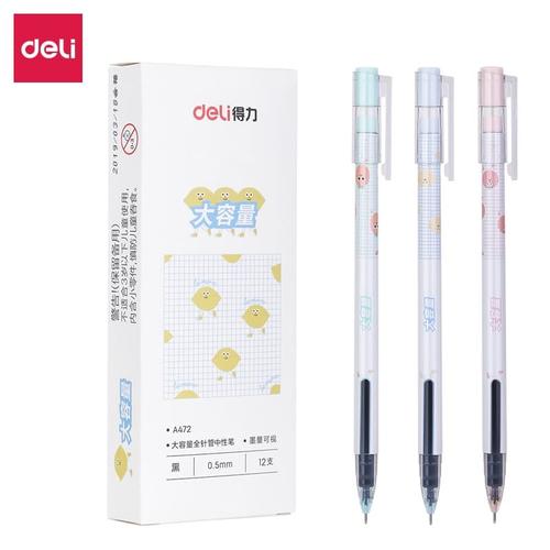 Deli Gel Pen Pulpen Gel warna Hitam 0.5mm A472