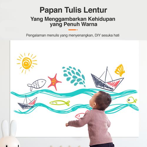 Deli Soft Twistable Whiteboard Papan Tulis Putih 8715 8716