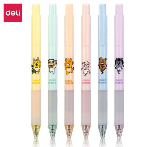 Deli Pen Netral KAKAO FRIENDS isi 6PCS/Kotak A105