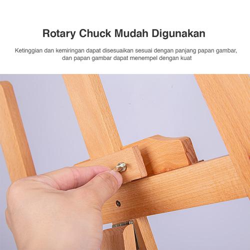 Deli Easel / Stand Meja Kayu Kokoh Untuk Menggambar 116.3x58cm 73879