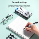 Deli Ballpoint Pen/Pulpen 0.7mm Tinta Hitam Biru Penulisan Halus EQ25