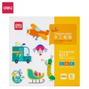 Deli Paper Craft / Origami Kertas Lipat Bercorak + Gunting 74802 83608