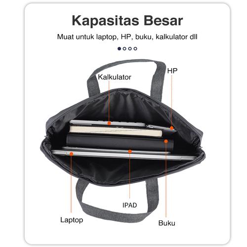 Deli Briefcase Tas Kantor Bahan cationic fabric Waterproof 2sekat 5590
