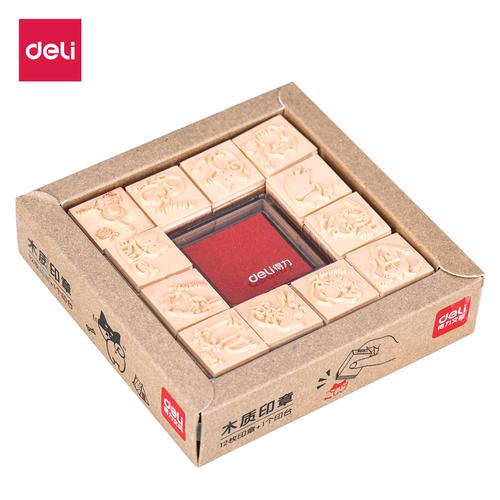 Deli Stamp Pad / Cap Stempel 12 Gambar Zodiak Dengan Tinta 74836