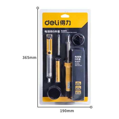Deli soldering Iron Set /Set Soldering Listrik 6pcs/SET Metal DL5072