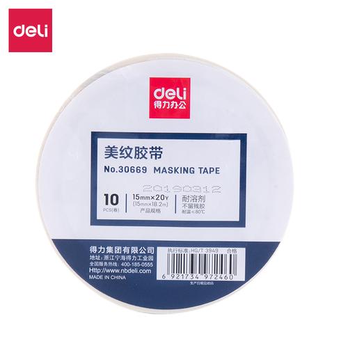 Deli Masking Tape Lakban Kertas 15mm*20y*145um Dapat Ditulis 30669