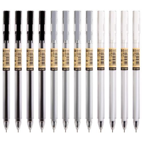Deli Gel Pen / Pulpen Gel Warna Hitam 0.38mm A025B-01