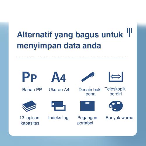File Folder Document Bag Tas Dokumen File A4 isi 13 sekat 72580