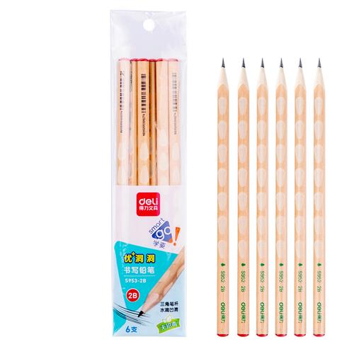 Deli Graphite Pencil You+Dongdong Pensil Kayu Grafit 2B isi 6pcs S953