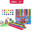 Deli Pensil Cat Air 18 Warna Super Wings Bentuk Hexagonal EC10710