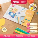 Deli Kertas Origami A4 ukuran 21,5x30,2cm/ 30kertas/pack 10Warna 74804