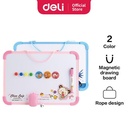 Deli papan tulis gantung magnetik putih untuk anak 25 * 35 cm 7800