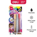 Deli EA71001 Classic Glitter Glue 12ml 3C / Lem Glitter isi 3
