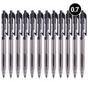 Deli EQ02120 Ball Point Pen / Pulpen 0.7mm Tinta Hitam 1 BOX / 12 Pcs