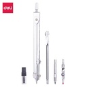 Deli E8604 Jangka-Metal 5pcs Compass w/pencil leads Ink Drawer Silver