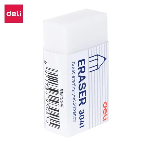 Deli E3041 Eraser/Penghapus-EcoPVC Eraser 40×22×12mm Soft 2B White