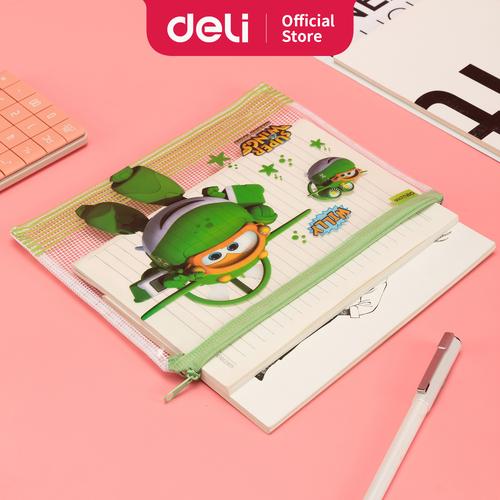 Deli superwings File Bag bahan PVC 0,2MM + 0,5mm A5 12 lembar EZ70502