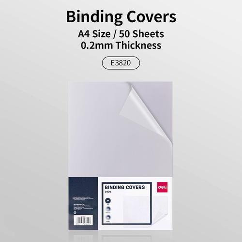Deli Sampul Binding A4 0.2mm Transparan 50pcs / bag E3820
