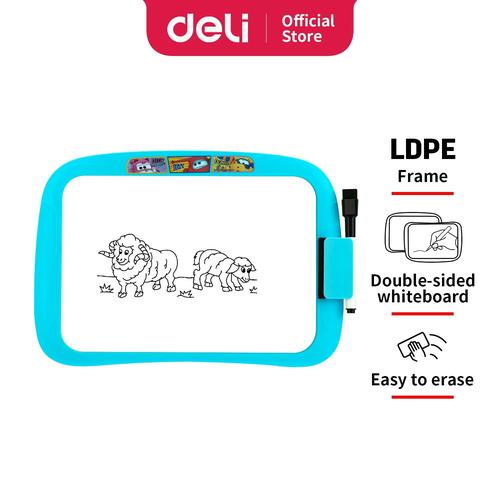 Deli Papan Tulis Super Wings dengan bingkai dua sisi 205*286mm EH50002