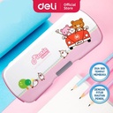 Deli 95608 metel pencil case with sharpener