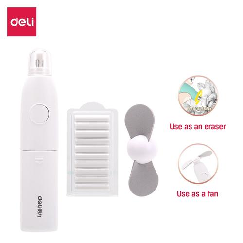 Deli 71093 electric eraser white with fan