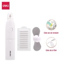 Deli 71093 electric eraser white with fan