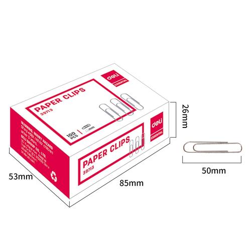 Deli E39713 Nickel plated wire iron material Paper Clips