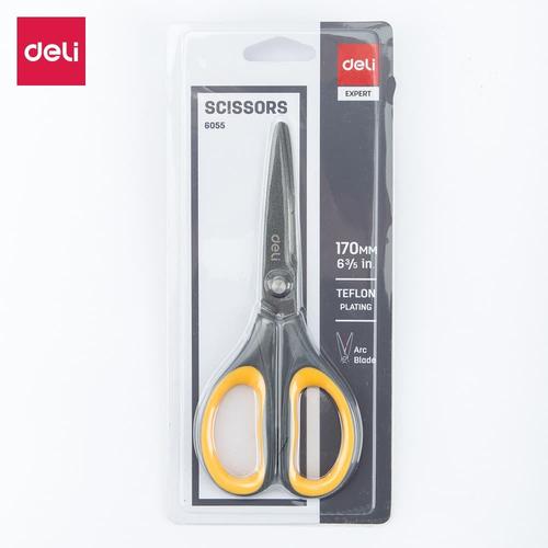 Deli E6055 Coated Office Scissors(Brown)