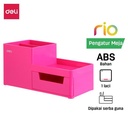 Deli EZ25140 ABS,PS Desk Organizer Magenta, 3comp., 1 drawer (Pink)