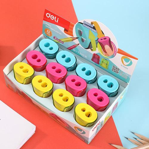 Deli ER01100 2-hole Sharpener φ8mm/φ12mm 3C / Rautan 1 Lubang 8 mm