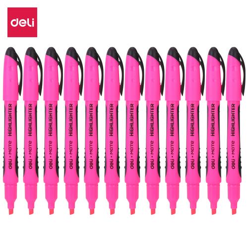 Deli EU35140 (BOX) Highlighter - Pink 12 Pcs