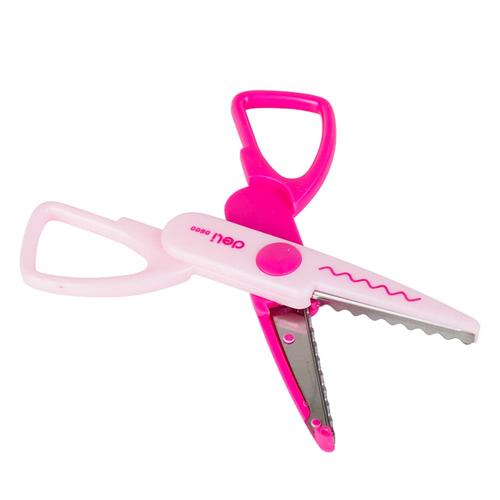 Deli ED60000 Gunting-Neon Zigzag Crafting Scissors 2 Shape 136mm
