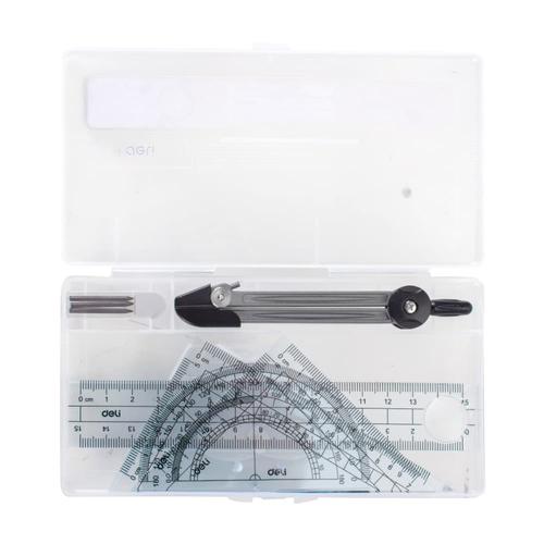 Deli E9609 Jangka-Drafting set 6pcs Ruler Set Squares 15cm