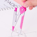 Deli E8616 Jangka-Aluminum Compass w/mechanical pencil-Pink