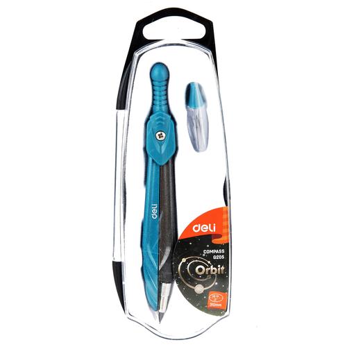 Deli EG20502 Jangka-Zamak Compass w/pencil lead 2pcs 3C-Blue