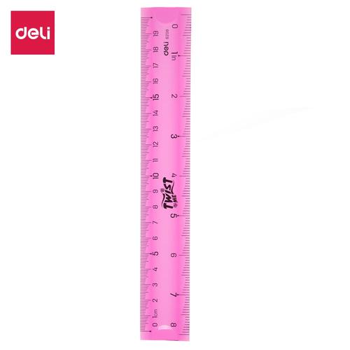 Deli E6208 School Drafting/Penggaris-EcoPVC Flexible Ruler 20cm 3C