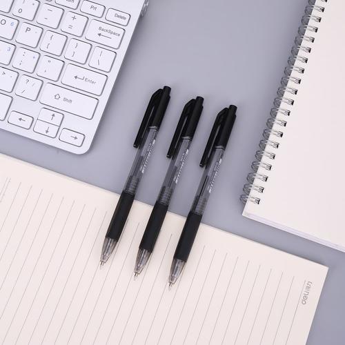 Deli EQ02320 Retractable Smooth Ballpoint Pen 0.7mm Black / Pulpen