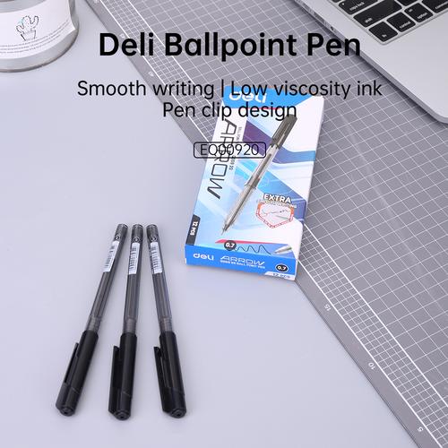 Deli EQ00920 Pulpen 0.7mm Tinta Hitam 1 BOX / 12 Pcs